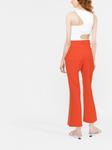 Stella McCartney расклешенные брюки с завышенной талией, оранжевый - фото 2