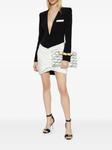 Двухцветное мини-платье Balmain, черный - фото 2