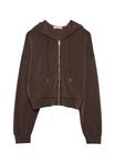 Толстовка Stradivarius SOFT TOUCH HOODED, Mottled Brown - фото 4