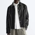 Куртка мужская черная Zara, черный - фото 3