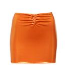 Металлическая мини-юбка Alessandra Rich, оранжевый - фото