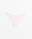 Пикейные трусики-бикини с U-образным вырезом средней плотности Oysho, бледный экрю - фото 7