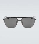 Солнцезащитные очки-авиаторы Bottega Veneta, черный - фото