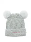 Шапка-бини с вышивкой и помпоном Billieblush, серый - фото