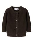 Вязаный кардиган NAME IT NBNBubba, темно-коричневый - фото