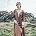 Средневековое платье Фрейя песочное - фото