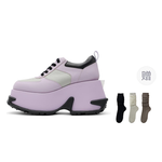 Candy Series Low Top Small Leather Shoes 9.5cm Women's DAPHNE LAB, черный белый - фото 9