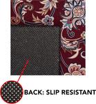 Ковер SAFAVIEH, 77 x 366 см, моющийся, коллекция Tucson - ковер-дорожка, красный и navy, противоскользящий, идеален для помещений с высокой проходимостью: гостиная, коридор, прихожая, спальня (TSN135Q-212) - фото 5