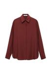 Блуза Mango Button-down blouse, Dark Red - фото 5