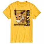 Мужская футболка с рисунком Pokemon Eevee Stats Licensed Character - фото