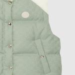 Жилет теплый Gucci женский, зеленый / белый - фото 5