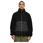 Куртка Urban Classics Short Raglan Sherpa, черный - фото