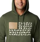 Толстовка с капюшоном Columbia, Surplus Green, Sahara Duck Flag - фото 4