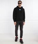 Толстовка мужская Hugo однотонная с логотипом бренда, черный - фото 2