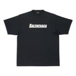 Футболка Balenciaga Caps T-shirt Boxy Fit 'Black', черный - фото