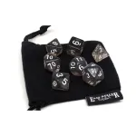 Темный полупрозрачный с белым (7), Dice - 7 Piece Poly Sets - Glacier/Translucent (Easy Roller Dice) - фото