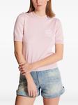 Balmain футболка с вышивкой, розовый - фото 6