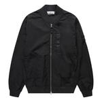 Куртка logo patch zip up bomber jacket 'black' Stone Island, черный - фото