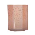 Шестигранный подсвечник из крапчатого стекла, розовый - фото 4