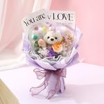 Плюшевый мишка в виде мультяшного зайчика TLXT, синий - фото 10