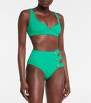 Ребристый верх бикини Камала Alexandra Miro, Emerald - фото 2