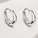 Серьги унисекс GIFU, Plain Hoop Earrings [Silver] + [Zhaohua Ruji Gift Box] - фото 9