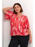 Блузка KAFFE curve, цвет pink abstract print - фото 4