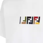 Футболка с вышитым логотипом FENDI, белый - фото 5