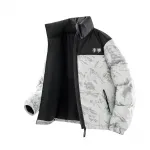Li Ning Down Jackets Men's Stand Collar Thickened Li-Ning, белый серый comes with hat - фото 3