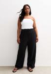 Брюки New Look Curves CURVES DRAWSTRING WAIST WIDE LEG, Black - фото 2