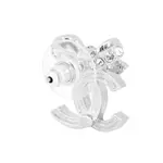 Серьги Bow Tie Cc Logo CHANEL, серебро - фото 8