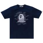 Футболка BAPE A Bathing Ape 31st Anniv. Ape Head Tee, Indigo - фото