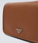 Кожаная сумка через плечо Prada, Cognac - фото 6