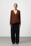 Кардиган ADOLFO DOMINGUEZ V-NECK WRAP, Brown - фото 2