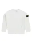 Свитер с нашивкой-логотипом Stone Island Junior, белый - фото