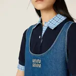 Безрукавное джинсовое платье MIU MIU, синий - фото 5