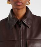 Кожаная куртка Chore Victoria Beckham, Ebony - фото 5