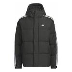 Куртка три полоски пуховики Adidas, черный - фото