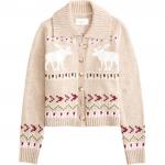 Свитер Women's Abercrombie＆Fitch, светло коричневый pattern - фото