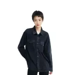 Рубашка унисекс темно-серая - 08 Uniqlo, темно-серый - фото 3