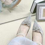 Ainer-cat Ainer cat Slim Heel High Heels 8cm Women's Silver - фото 8