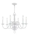 Люстра Williamsburg на 6 ламп Livex, white - фото