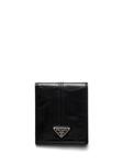 Кожаный кошелек Prada, черный - фото