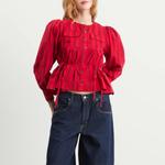 Блузка в полоску Charlize Damson Madder, красный - фото 2