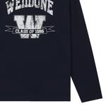 Футболка с длинным рукавом и принтом логотипа WE11DONE, синий - фото 4