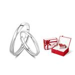 MOLADY Пара серебряных колец Sterling Silver унисекс - фото 11