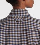 Клетчатая шерстяная рубашка Prada, Ebano - фото 7