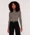 Водолазка женская Marc Cain с леопардовым принтом, бежевый - фото