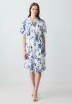 Платье-рубашка COLLAR SHORT SLEEVE PATTERNED MIDI Jimmy Key, белый - фото