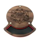 Орех - d20 с оранжевым Sun Burst, Dice Coasters (C4 Labs) - фото